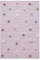 LIVONE Hochwertiger Jugendteppich aus Baumwolle Kinderzimmer Kinderteppich in Flieder mit Punkten in rot blau Creme Weiss grün Mint grau rosa Größe 100 x 160 cm, waschbar.
