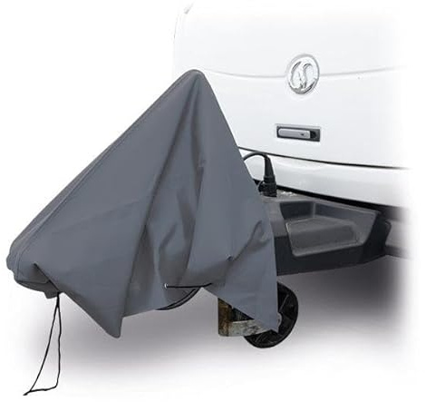 Kampa Heavy Duty Hitch Cover - 600D Caravan Hitch Protector, Universal Fit, Grey Polyester, Classic Style