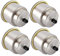 Marine RV Camper Boat Portabicchieri in acciaio inox con scarico, diametro esterno OD: 4 1/4 OD, diametro interno ID 3 1/2, altezza 10,2 cm (4 pezzi)