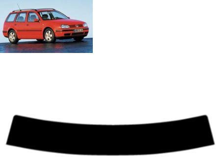 Sonnenblendstreifen für Golf IV 5-Türen Kombi 1999-2006 Passgenaue Tönungsfolie (05% Tiefschwarz)
