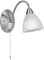 Britalia Satin Nickel & Alabaster Glass Traditional Swan Neck Switched Wall Light | 1 x E14 SES Lamp Required (Not Included) | Pull Switch Operated