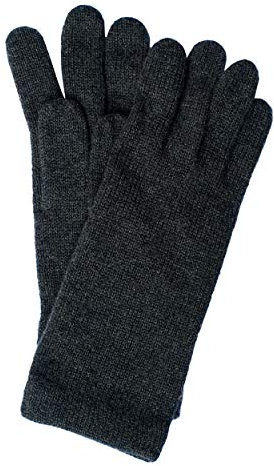 FosterNatur, Premium Damen Handschuhe gerauht, 100% Merinowolle (7,5, Anthrazit)