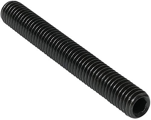 AERZETIX - Juego de 10 - Tornillo de Bloqueo/Apriete Hueco de extremo plano - Punta sin cabeza - Hexagonal/Allen 6 lados M5x40 - Cuerpo cilíndrico - Bricolaje - Acero - DIN 913 BI - Negro - C45345
