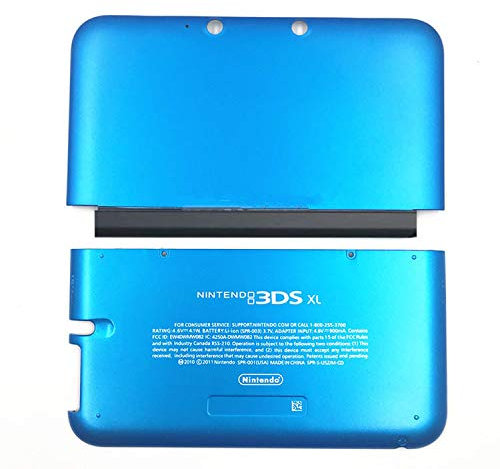 Replacement Front Back Faceplate Plates Upper & Back Battery Housing Shell Case Cover for 3DS XL / 3DS LL Game Console - Blue