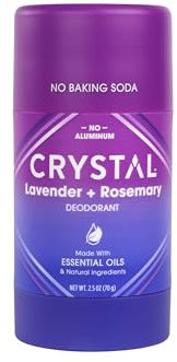 Crystal Magnesium Solid Stick natürliches Deodorant, nicht reizend, aluminiumfreies Deodorant für Männer oder Frauen, sicher und effektiv gegen Geruch, Lavendel und Rosmarin, 70,9 g