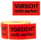 MD Labels Warnetiketten 100x50mm – 500 Stück – Vorsicht! Nicht werfen! – Versandaufkleber stark haftend, selbstklebend