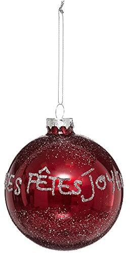 Weihnachtskugel aus Glas, 90 mm, Bedruckt