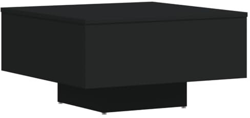 vidaXL Couchtisch Beistelltisch Wohnzimmertisch Kaffeetisch Sofatisch Teetisch Tisch Wohnzimmer Pflegeleicht Schwarz 60x60x31,5cm Holzwerkstoff