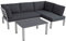 elGiga Der Megastore im Internet! MWH Lounge-Set Widoo mit Tisch - Silber - wetterfestes Gartenmöbelset aus Aluminium - inkl. gemütlichen Kissen