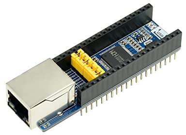 Waveshare Ethernet to UART Converter for Raspberry Pi Pico,Supports 2-CH Ethernet To UART Data Transparent Transmission, 10/100M Ethernet,Full-Duplex or Half-Duplex UART Communication