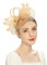 Schweißtuch Tea Party Fascinator Kentuckys Derbys Hut Fascinator Pillbox Hut Stirnband für Cocktail Stirnbänder Sport Kinder Stirnbänder Sport Damen Winter (Gold, One Size)
