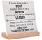 Niyewsor Boss Gifts Desk Decor - Best Boss Mentor Leader Gift From Employee Coworkers, Team Leader Gifts for Christmas Birthday Retirement, Thank You Gifts Plaque with Wooden Stand