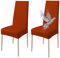 Poligino Stuhlhussen 2er Set Wasserdicht Stretch Universale Weich und Bequem, Stuhlbezug für Haus, Küche, Hochzeit, Restaurant, Party, Hotel, Zeremonie, Bankett - Orange