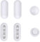 Paracolpi Per Wc, 6 Pezzi Paraurti Water Set Gommini Per Copriwater, Accessorio Ammortizzatore, Copri Sedile Di Ricambio per Toilette (Bianco)