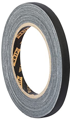 GRIP Eventbasics GT PRO Spike Tape schwarz | Gewebeband 10 mm x 25 m | Tape Art | Markieren | Basteln
