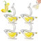 AUAUY Presse Citron Individuel Design Deluxe, Presse-Citron Presse-Agrumes Manuel Presse à Main Vaisselle en Acrylique Vaisselle de Service Transparente(4PCS Blanc)