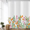 ASDCXZ Rideau de Douche Fleurs 180x180 cm, Fleurs colorées de Printemps Feuilles Vertes Rideaux de Douche de lavables Rideau de Douche en Textile imperméable pour Baignoire