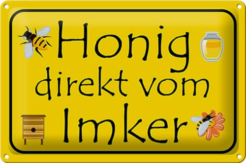 Femer Blechschild Hinweis 30x20cm Honig direkt vom Imker
