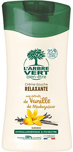 L'ARBRE VERT - Crème Douche à la Vanille de Madagascar Bio 250 ml, soins naturels pour une peau hydratée et douce - Produit de qualité premium. - Le Lot De 4