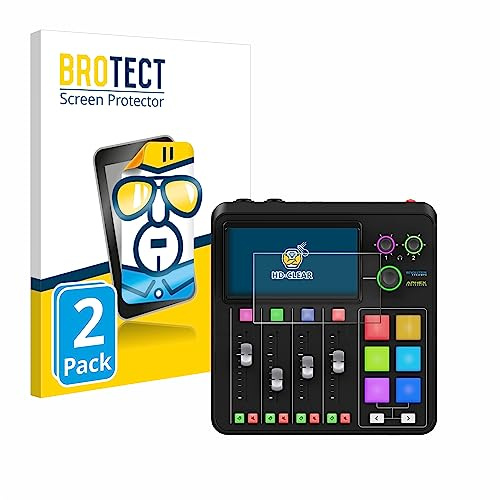 BROTECT Schutzfolie für Rode Rodecaster Duo | 2 Stück Transparenter Displayschutz Made in Germany Klare Displayschutz-Folie Clear Einfache Montage Case-Friendly