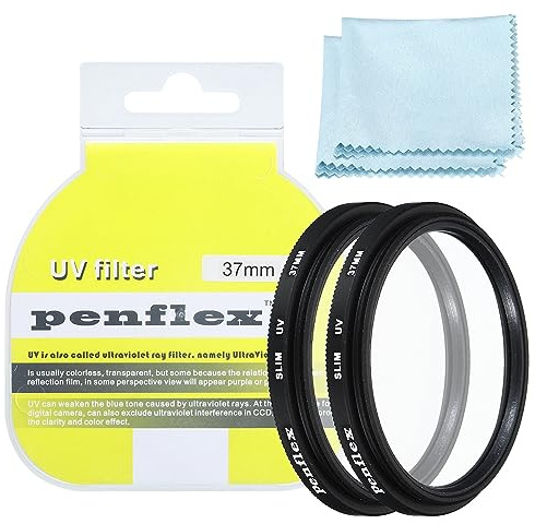 PATIKIL 2 Pz 37mm Filtro Fotocamera Obiettivo Filtro Cristallo Chiaro | Alluminio Ottica Fotocamera Accessori, Protezione Filtro SLIM Protezione-UV, per Fotografie, per 37mm 30mm Lenti