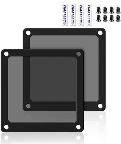 YIMATEECO 140mm Dust Filter PC for Computer Cooler, [Nylon PRO] Magnetic Dust Mesh Filter PC Case Cover Dustproof Fan Filter Grills 80 Mesh (140 * 140mm, 2pcs, Black)