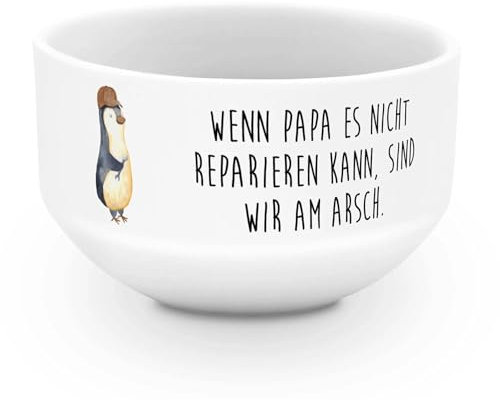 Mr. & Mrs. Panda Müslischale Wenn Papa es nicht reparieren kann, sind wir am Arsch - Geschenk, Dad Geschenk Papa, Handwerker, Bunte Müslischalen,