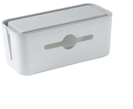 Kabel-Organisationsbox, Schreibtisch-Ordnungslösung, versteckt, für Kabelmanagement-Tablett für TV-Draht, elektrisch (grau)