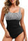 RITOSTA Costume Intero Donna Contenitivo Pancia Costumi Piscina Mare Costume Curvy Costume da Bagno Donna Push up Monokini con Swimwear Imbottito Scollo a U Schiena Bassa (Stampa B,XL)