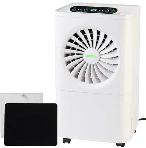 Sichler Haushaltsgeräte Bautrockner: Digitaler 2in1-Luftentfeuchter/-reiniger mit Timer, inkl. Ersatzfilter (Entfeuchtungsgerät, Luftentfeuchter & Luftreiniger, Klima)