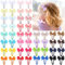 Oaoleer - 24 pinzas para el pelo de bebé de 2 pulgadas, horquillas para el pelo totalmente forradas para niñas y bebés, 12 colores en pares (estilo F)