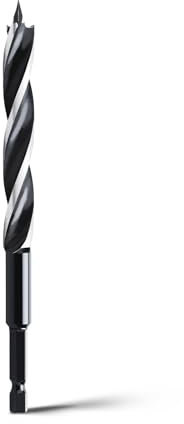 WOBLLMX 1/2 x 6 Auger Drill Bit, 1/4 Quick Change Hex Shank, Tri Flute Wood Drill Bit for Soft and Hard Wood, Plastic, Drywall and Composite Materials