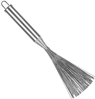 INOOMP lavasciuga wok inox popular spazzola piatti Spazzola per wok dish brush per cucina pennello wok spugna a manico lungo strumenti grill per grill all'aperto Acciaio inossidabile