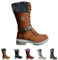 on schuhe damen sale Winterstiefel Damen Casual Langschaft Boots Winterschuhe Bequem Runde Zehe Flach Stiefeletten angebote des tages heute blitzangebote women's shoes sale
