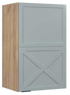 Vicco Hängeschrank Fame-Line, Hellblau-grau, 45 cm | MDF-Front · Soft-Close · 2 Einlegeböden · Metallgriffe · ✓ Praktischer Stauraum