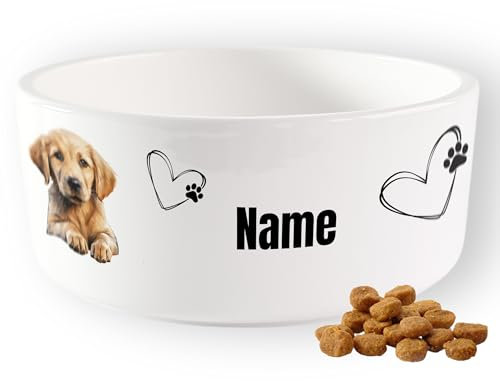 GRAZDesign Hundenapf mit Namen personalisiert, Fressnapf Keramik 1l, Geschenk für Tierliebhaber
