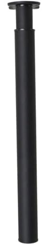 Gambe regolabili in metallo per tavolo da lavoro pieghevole per bar per colazione, gambe di supporto per tubi rotondi, gambe per mobili, gambe regolabili in altezza 70 120 cm, 1 pezzo (bianco) (nero)