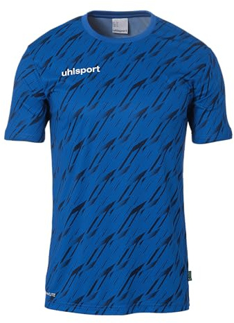 uhlsport Progressive 28 Jersey Short Sleeve Football Jersey Sports T-Shirt for Children and Adults - Men's Cut - Breathable Football Jersey Azure Blue