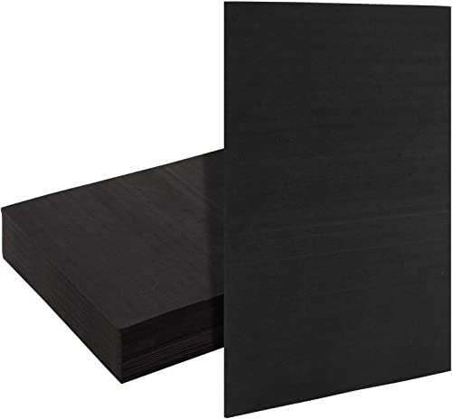 BIBODU Moosgummi 5mm - Eva Schaumstoff, Schwarze Farbe, Pack 5 Blätter, Größe A4 210x297 mm, Dichte 80 kg/m3 | Eva Foam Cosplay Bastelarbeiten, Bastel | Geeignet Jungen und Mädchen (Schwarz, 2MM)