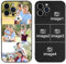 Custom Personalized Pictures Phone Case for iPhone 16 15 14 13 12 11 Pro Max Plus XR X 8 7 6, Customized Photo Case Black Liquid Silicone Soft Rubber Cover, Gift for Birthday Friends Family (4 Photo)