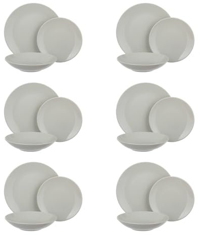 SET 18 PZ TAVOLA STILE GRIGIO