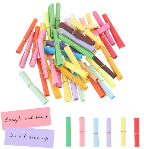 WUSJCOF 120 Stück Lose Tombola, Bunte Lose zum Selber Beschriften, Kleine Zettel für Botschaften, Tombola Lose für Kindergeburtstag, Adventskalender und Geburtstag 3 x 6cm