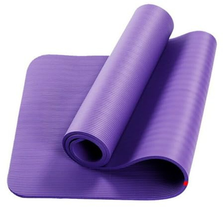 NBR Yoga Matte Fitnessmatte Sportmatte Bodenmatte Gymnastikmatte Pilates Fitness (Lila,1 cm)