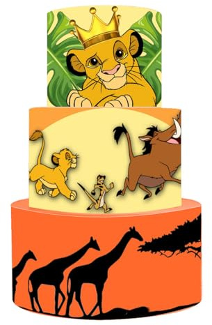 Torta scenografica Simba re Leone per Festa a Tema allestimento Sweet Table bellissime e Super Colorate Battesimo Nascita Compleanno Festa Torte Finta nala lion