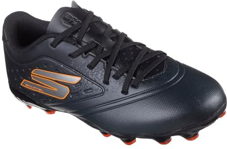 Skechers Kids Razor Juniors Firm Ground Football Boots Black/Orange 4 UK Child