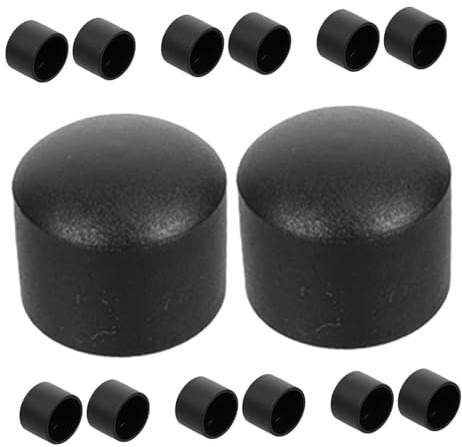 GRIRIW 32pcs Table Foosball Rod End Caps Black Plastic Plug Safety Covers for Stable Connection and Finger Protection Easy Install Foosball Accessories for Adult Soccer Tables