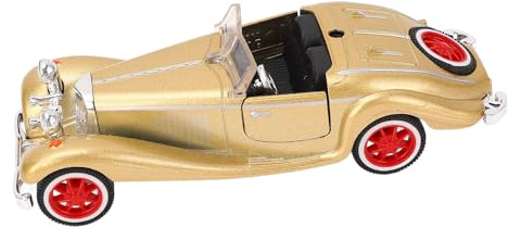 Pongnas Maßstab 1:32, Druckguss-Cabrio-Automodell, Legierung, Klassisches Vintage-Spielzeugauto für, Sammler mit Exquisiten Details, Pädagogisches (Gold)