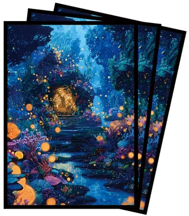 MTG Card Sleeves, 100 Standard Size 66 x 91 mm Deck Protectors, Premium Matte Trading Card Sleeves for MTG Commander and TCG Players (Blue Water Realm)