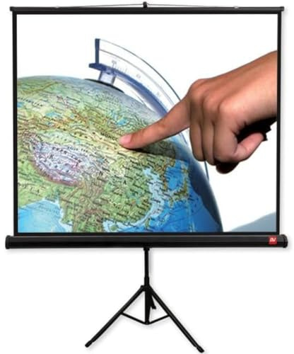 Avtek International Stativ Pro 180 – Projektionswand (schwarz, weiß, schwarz)