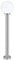 EGLO Außen-Stehlampe Nisia, 1 flammige Außenleuchte, Stehleuchte aus Edelstahl in Silber und Glas Kugel in Weiß, E27 Fassung, IP44